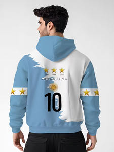 Calzado Deportivo Casual para Hombre, Impresión 3D, Nuevo, Moderno, con Diseño de 3 Estrellas 10 Sudaderas con Capucha Argentina Messi al por Mayor - Product Image 4