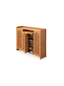 Armoire de rangement classique en bois, rectangulaire, sur pied, à un seul niveau, finition laquée, pour l'organisation du salon - Product Image 3