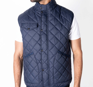 Custom Logo Puffer <b>Gilet</b> Jacket for Men <b>Women</b> Water Resistant Fabric Stand Collar Private Label Wholesale Manufacturer - Product Image 1