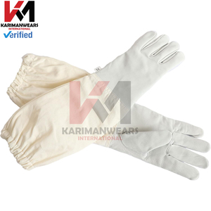 Gants d'apiculture robustes résistants aux piqûres en cuir pour travaux au rucheau, manches longues, approvisionnement en gros OEM - Product Image 4