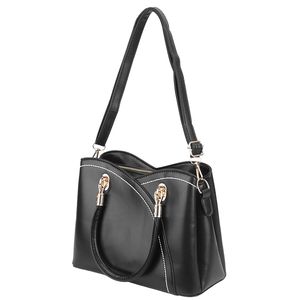 Elegante Borsa Tote in Pelle di Media Grandezza per Donna con Cuciture Alla Moda, Tracolla Staccabile e Borsa a Mano Chic - Product Image 5