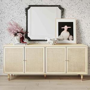 Modern Handmade Four Door <b>Sideboard</b> Cabinet Crafted from Premium Solid Wood with Spacious Storage Design for Bedroom <b>Kitchen</b> - Product Image 5