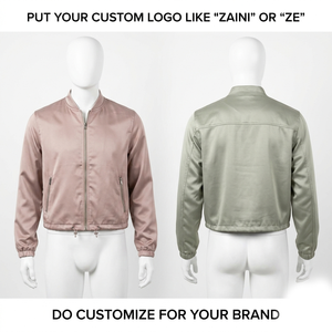 Chaqueta Bomber Unisex Premium de Poliéster Satinado de 220 GSM, Resistente al Viento, Color Sólido, Logotipo Personalizado, Ligera, Informal - Product Image 1