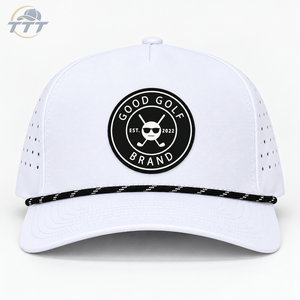 Fabricante Vietnamita de Gorras de Golf Personalizadas al por Mayor, Gorra de Malla Transpirable de 6 Paneles con Parche de Goma, Logotipo Ajustable, OEM, ODM, Fábrica - Product Image 1