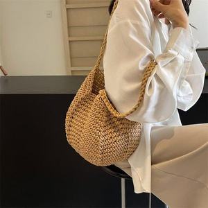New Fashionable Lady Casual <b>Straw</b> Woven Animal Prints Versatile Hollow Niche Shoulder <b>Bag</b> Zipper Hasp Closure China - Product Image 1