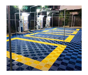Dalles de sol modulaires antidérapantes en polypropylène pour intérieur et extérieur, idéales pour piscines, garages et douches, revêtement de sol en vinyle - Product Image 3