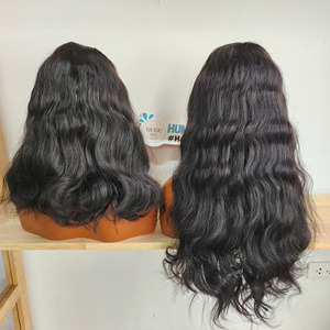 Human Hair Lace <b>Front</b> <b>Wig</b> Natural for Lace Vietnam Virgin Natural Wavy 200 250% Density for Black Woman - Product Image 2