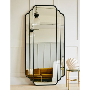 Luxury Scalloped Wall Mirror Tiered <b>Metal</b> <b>Framed</b> Full Length Floor Mirror for Living Room Bedroom & High-End Hotel Decor - Product Image 1