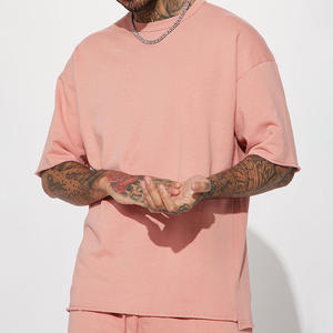 เสื้อยืดโอเวอร์ไซส์ทรงใหญ่พิเศษ ผ้าคอตตอน 40% ไผ่ 40% โพลีเอสเตอร์ 20% สำหรับผู้ชาย คอเต่า ทรงบ็อกซี่  เสื้อเปล่าสไตล์สตรีทแวร์ ผ้าซาติน - Product Image 5