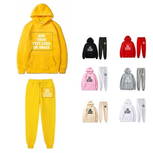 Econex Sports 2025 Custom Multi Color Blank Sports <b>Pullover</b> <b>Men</b> Joggers Suits Set Unisex Hoodies and Sweatpants Set - Product Image 1