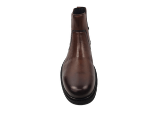 Botas Chelsea de Piel Marrón para Hombre, Altura al Tobillo, Punta Redonda, Laterales Elásticos, Suela de Goma Impermeable, para Todas las Temporadas - Product Image 2