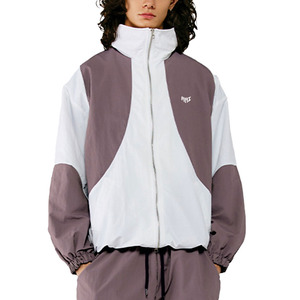 Custom Contrast Panel Track Windbreaker <b>Jacket</b> Vintage High Collar <b>Lightweight</b> Streetwear <b>Men</b>’s <b>Jackets</b> Nylon Outerwear OEM ODM - Product Image 1