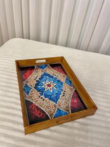 ถาดไม้พิมพ์ลายสำหรับจัดระเบียบเคาน์เตอร์ครัว ถาดไม้พิมพ์ลายสำหรับเก็บเครื่องเทศและน้ำมัน ขายส่งถาดเสิร์ฟ - Product Image 5