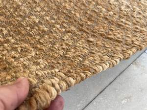 Manufacturer price direct from factory Indian Eco friendly <b>Natural</b> colored Handwoven Jute Rug for Indoor in textured design - Product Image 5