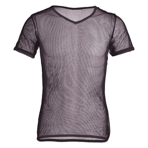 Custom Sports Mesh T Shirt Sublimation Training Running Jersey V-Neck Mesh T Shirt Solid Color Mesh T Shirt Regular Fit Mesh Tee - Product Image 3