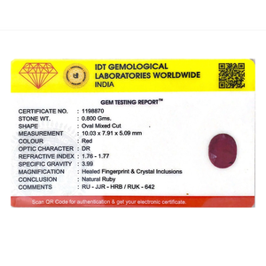 4 Carat Oval Cut Ruby Loose Gemstone for Fine Jewelry - Product Image 4