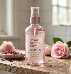 Tónico Facial Hidratante con Agua de Rosas y Ácido Hialurónico, Spray Facial Refrescante de Hidratación Profunda, Marca Privada para el Cuidado de la Piel - Product Image 3