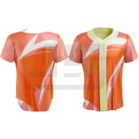 Jersey & Seragam Baseball Sialkot Kustom 100% Poliester Lengan Pendek Ukuran Besar Pakaian Olahraga Pakistan
