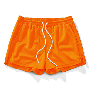 Pantalones Cortos Casuales Lisos de Moda Urbana para Hombre, Cintura Elástica, Poliéster, Pantalones Cortos Deportivos para Correr / Pantalones Cortos para Trotar - Product Image 2