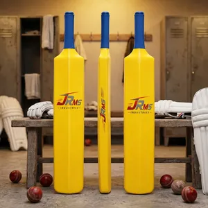 Bate de Cricket de Plástico Amarillo JRMS Industries, Bate de Práctica Deportiva Duradero para Interiores - Product Image 2