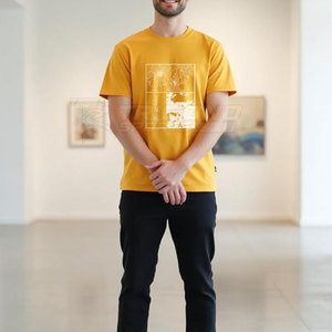 เสื้อยืดผู้ชายเนื้อผ้านุ่มสบาย 100% ผ้าฝ้าย เป็นมิตรต่อสิ่งแวดล้อม ระบายอากาศได้ดี เหมาะสำหรับใส่ทุกวันและดูดีตามเทรนด์แฟชั่นสมัยใหม่ - Product Image 5