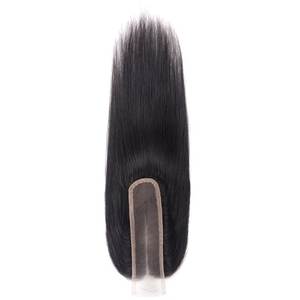 Indian Hair Remy Lace Closure Straight & Kinky Straight Human Hair <b>U</b>-<b>Part</b> Easy Apply Style 1 - Product Image 1