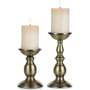 Antique <b>Brass</b> Gold Metal Taper Candle <b>Holders</b> <b>Candlestick</b> <b>Holders</b> Vintage & Modern Decorative Centerpiece <b>Candlestick</b> <b>Holders</b> - Product Image 6