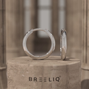 14K <b>Solid</b> White <b>Gold</b> Plain Hoop Earrings Elegant Polished Round <b>Huggie</b> Hoops Classic Minimalist Fine Jewelry For Women - Product Image 3