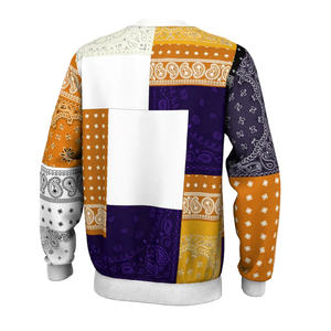 Sudadera de terciopelo personalizada de alta calidad para hombre, Jogger de cuello redondo de algodón con impresión Digital, felpa teñida lisa en blanco para invierno - Product Image 3