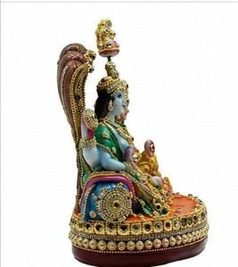 Figurine artisanale en résine Laxmi Narayan, sculpture décorative de table, art religieux traditionnel, pour anniversaire, maison, salon - Product Image 4