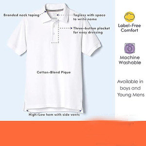 เสื้อโปโลผู้ชายสีฟ้าอ่อน – เสื้อยืดผ้าฝ้ายแขนสั้นสไตล์ลำลองคลาสสิก - Product Image 6
