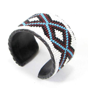 Bracelet en fil de coton brodé, fait main, perles, style bohème, bijoux artisanaux - Product Image 3