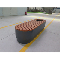 Banc en bois d'extérieur durable, design pot de fleurs, fourni par l'usine, pour usage public en parc