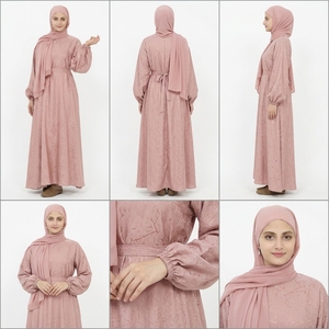 ชุดเดรสยาวแขนยาวแบบเรียบร้อยสำหรับสตรีมุสลิมสำหรับการละหมาดอะบายะห์ - Product Image 4