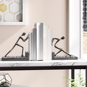Natural Agate Stone Bookends 2Pcs Modern Design Irregular Shape Decorative Home <b>Office</b> <b>Desk</b> Accessory - Product Image 4