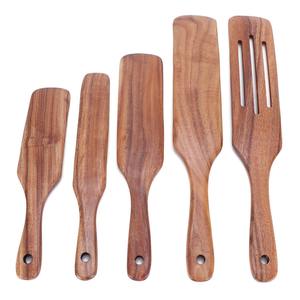 Ustensiles de cuisine en bois naturel de qualité supérieure, spatules et cuillères à retourner pour la préparation des aliments, vente en gros - Product Image 2