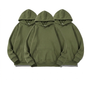 Sweat-shirts à capuche streetwear surdimensionnés personnalisés pour hommes, 430 g/m² épais, pull-over avec broderie 3D et imprimé renard argenté en fausse fourrure - Product Image 5
