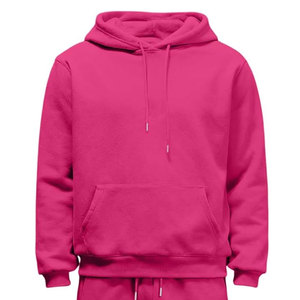 Combinaison de jogging rose unie pour homme personnalisée |   Ensemble sweat à capuche et jogging en polaire |   Survêtement streetwear |   Vêtements en gros - Product Image 5