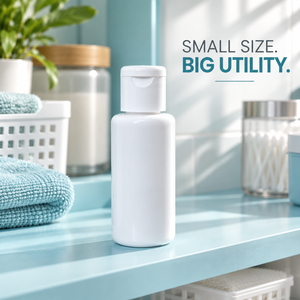 Bouteille PET moderne de 50 ml |   Conteneur d'emballage cylindrique à couvercle rabattable pour produits de soins à domicile et de soins personnels, vente en gros B2B - Product Image 2