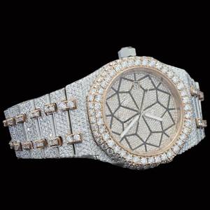 La Mejor Joyería Personalizada para Hombre, Completamente Adornada con Diamantes de Moissanita, Estilo HipHop, Movimiento de Cuarzo, Mecánica - Product Image 3