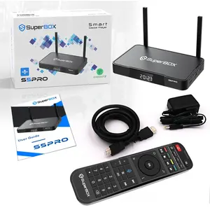 Officiel IPTV Superbox S5 Pro Dual Band Wi-Fi Smart Media Player le meilleur décodeur iptv box aux USA Amérique android tv box