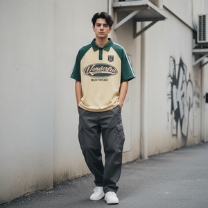 เสื้อโปโลคอปกผ้าฝ้าย 100% สำหรับผู้ชายและผู้หญิงระดับพรีเมียม เสื้อกีฬาแนววินเทจเนื้อหนา สวมใส่สบายๆ ในฤดูร้อน สไตล์สตรีทแวร์ - Product Image 6