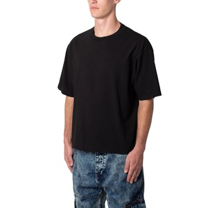 Custom Manufacturer Streetwear 100% Cotton Print Lightweight Drop Shoulder Oversized <b>Boxy</b> <b>T</b> <b>Shirts</b> Plus Sized Unisex Solid Color - Product Image 5