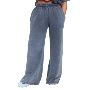 Pantalones Deportivos para Mujer, Estilo Jogger, Lavado Ácido, 450GSM, Algodón Terry, Casuales, para Gimnasio, Fabricante OEM de Marca Privada - Product Image 2