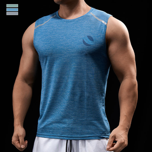 Camiseta Deportiva sin Mangas para Hombre, Cuello Redondo, Blanca, de Poliéster que Absorbe la Humedad, para Todas las Temporadas, Color Sólido - Product Image 5