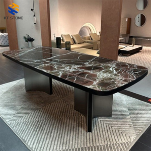 Tables à <span class=keywords><strong>manger</strong></span> en marbre de luxe KT STONE, table à <span class=keywords><strong>manger</strong></span> en pierre <span class=keywords><strong>pour</strong></span> la maison, <span class=keywords><strong>salle</strong></span> à <span class=keywords><strong>manger</strong></span>, <span class=keywords><strong>cuisine</strong></span>, hôtel, appartement, décoration de meubles en marbre - Product Image 1