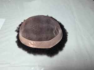 Toupee de Cabello Afro 100% Humano, Prótesis Capilar, Cabello Rizado, Liso, Ondulado, Ondulado Profundo, 6mm, Bangladesh - Product Image 3