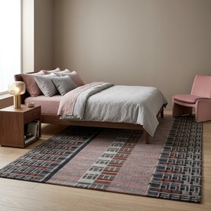 Alfombra de lana hecha a mano con patrones multicolor únicos y textura afelpada para interiores de sala de estar, dormitorio y oficina. - Product Image 6