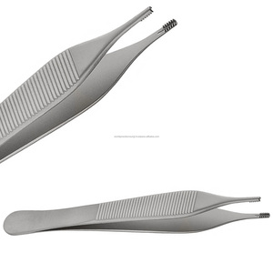 Pinces à coton dentaire, pinces à tissus, pinces chirurgicales de dissection en acier inoxydable à pointe dentelée, ensemble d'instruments manuels CE - Product Image 3