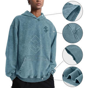 Sweat-shirts à capuche amples et chauds pour l'hiver, en molleton respirant et écologique, de haute qualité, avec effet délavé, personnalisables à prix abordable - Product Image 2